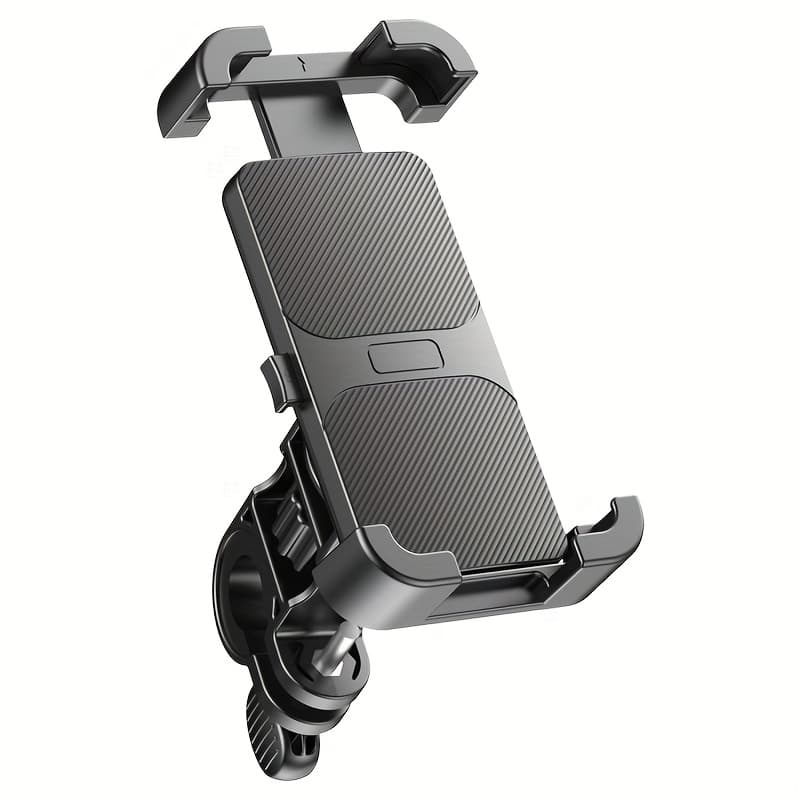 TEMU Motorcycle/electric Vehicle/bicycle/bicycle Phone Holder/gps Navigation Holder, Abs Material, Double Vibration Suppressor, Anti-shake, Suitable For 4.7 - 6.7 Inch Mobile Phones