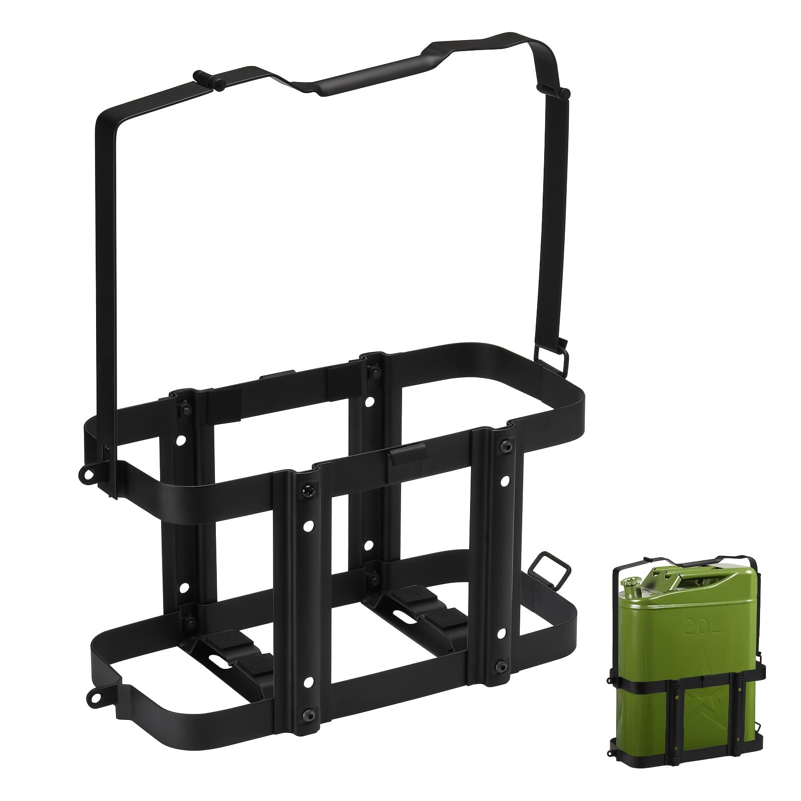 TEMU 5 Gallons (20l) Fuel Storage Container Can Holder Mount, Mounting Holders, Lockable Mounting Bracket For Camping, Rv, Motorcycle, And Overlanding, For Metal Style, Gas Can Mount Rack, Rack