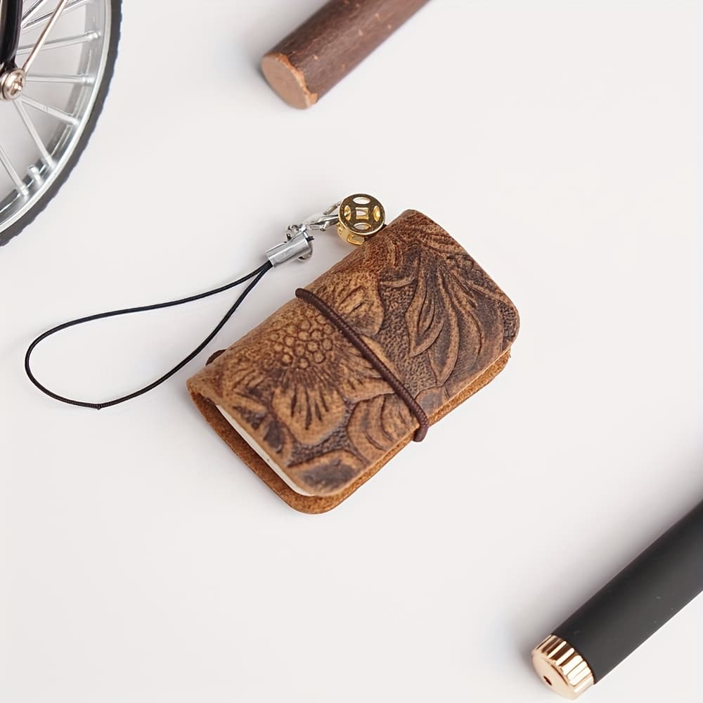 TEMU Yueyao Vintage Leather - 64 Pages 100g Paper, 5x3cm/1.9x1.2in, Multicolor (brown, Black, Crocodile-embossed, Plain, Colorful) - Compact Pocket Journal For Travel & Daily Use