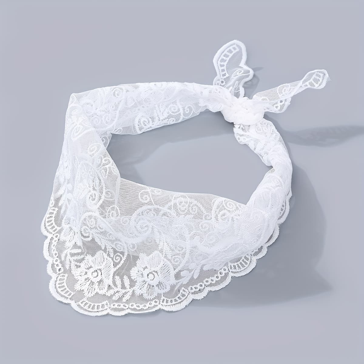 TEMU 1-pack New Lace Scarf, Ultra-ethereal Headscarf For, Chiffon Scarf