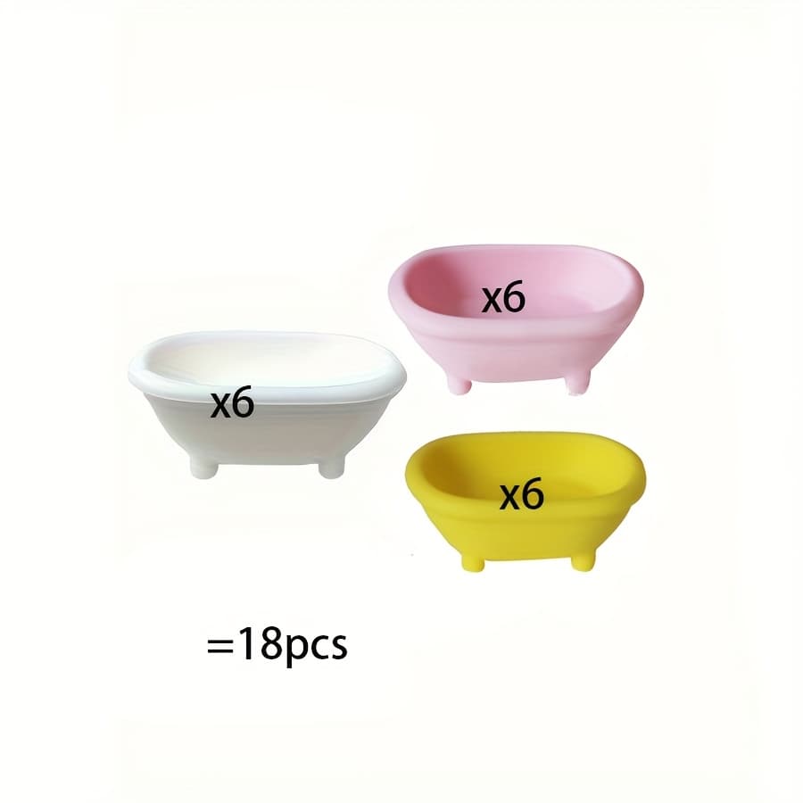 TEMU 18pcs 3d Three-dimensional Silicone Beads Bath Tub Silicone Loose Beads Used For Diy Necklace Bracelet Keychain Beads Pen Jewelry Making Decoration, 3