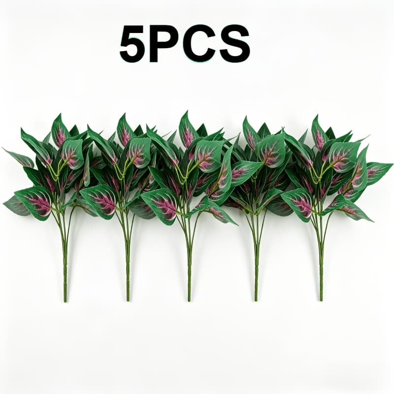 TEMU 35-fork Pink Outdoor Artificial Plant, Made Of Uv Resistant Material, Very Suitable For Decorating Red Gardens, Courtyards, Hanging Flower Pots, , And Front Corridors
