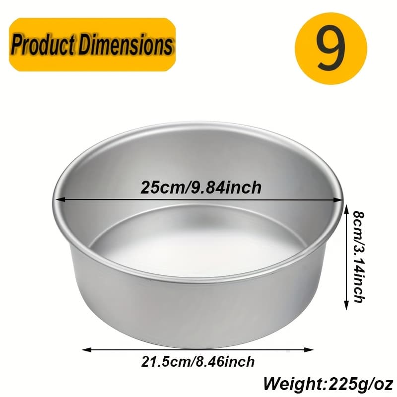 TEMU Anodized Solid Bottom Cake Mold, Solid Bottom Mold 4/5/6/7/8/9/10 Inch Cake Cheesecake Mold, Oven Special Baking Mold. Baking Fixed Bottom Cake Mold Cheese Aluminum Alloy Anodized Coating