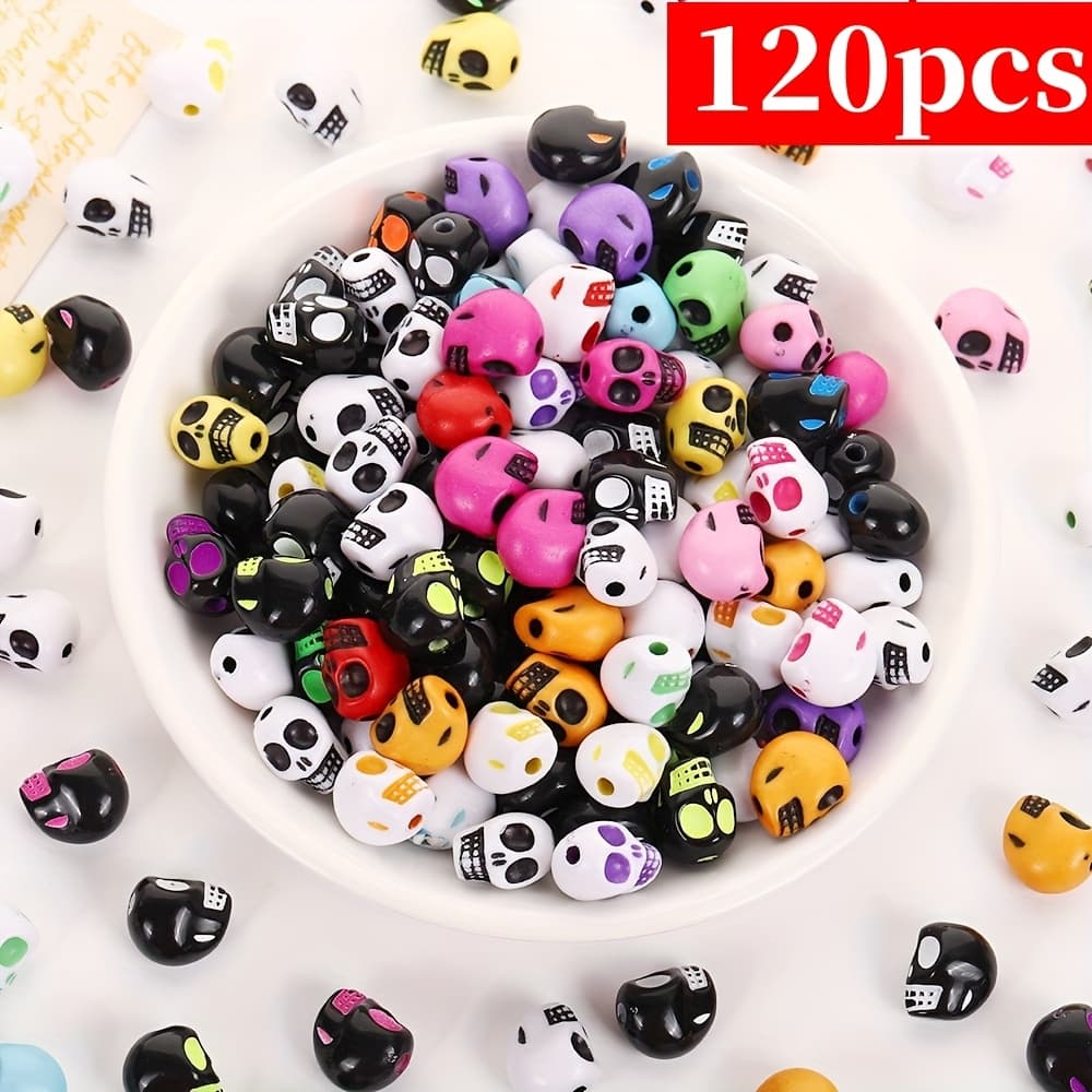TEMU 120pcs 10mm Beads, Acrylic Beads. Diy Bracelets And Necklaces, Jewelry. Decorative Beads (mixed Colors)