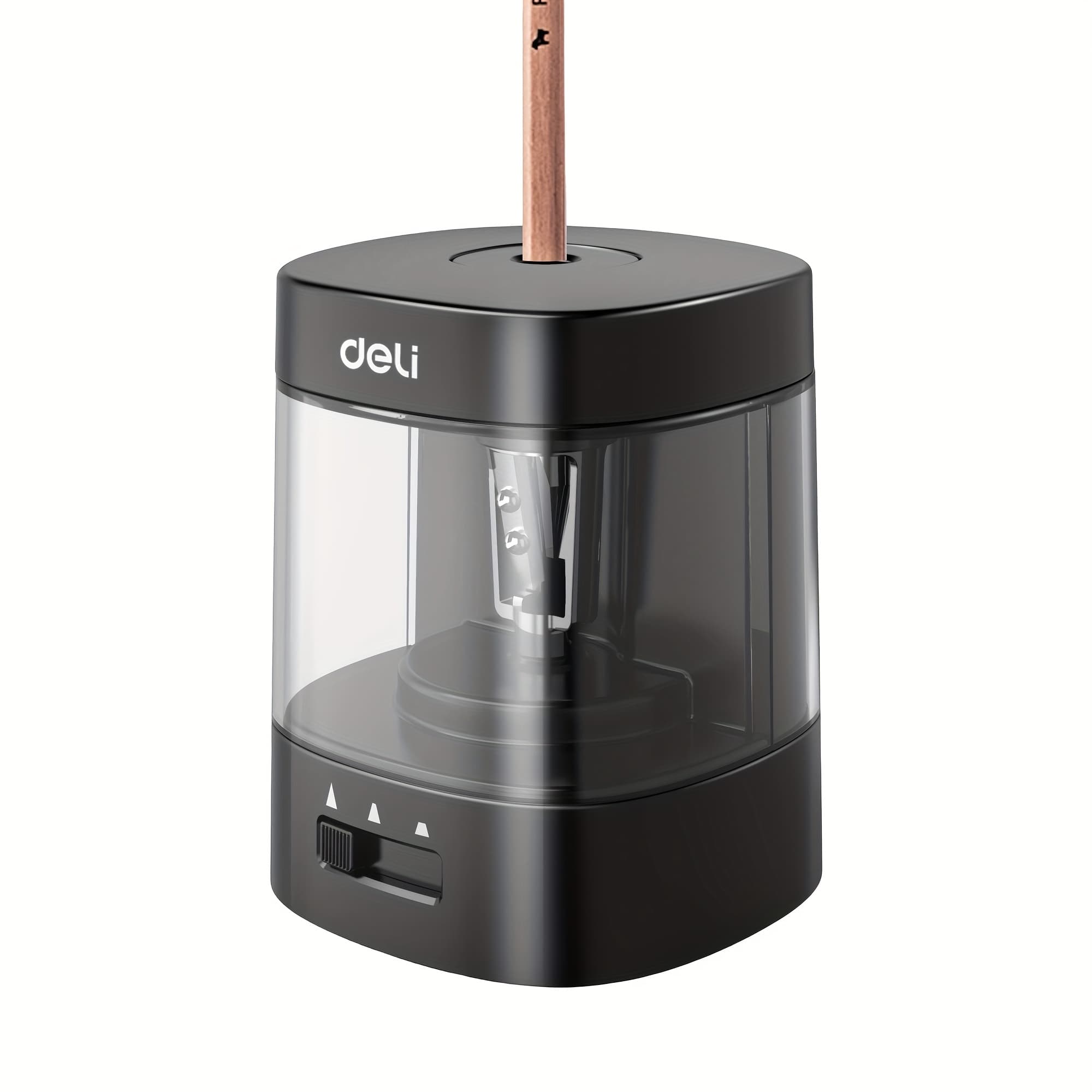 TEMU Deli Electric Pencil Sharpener, Automatic, , Durable , Portable, Ideal For Home, Office, Artists, Black, Pink