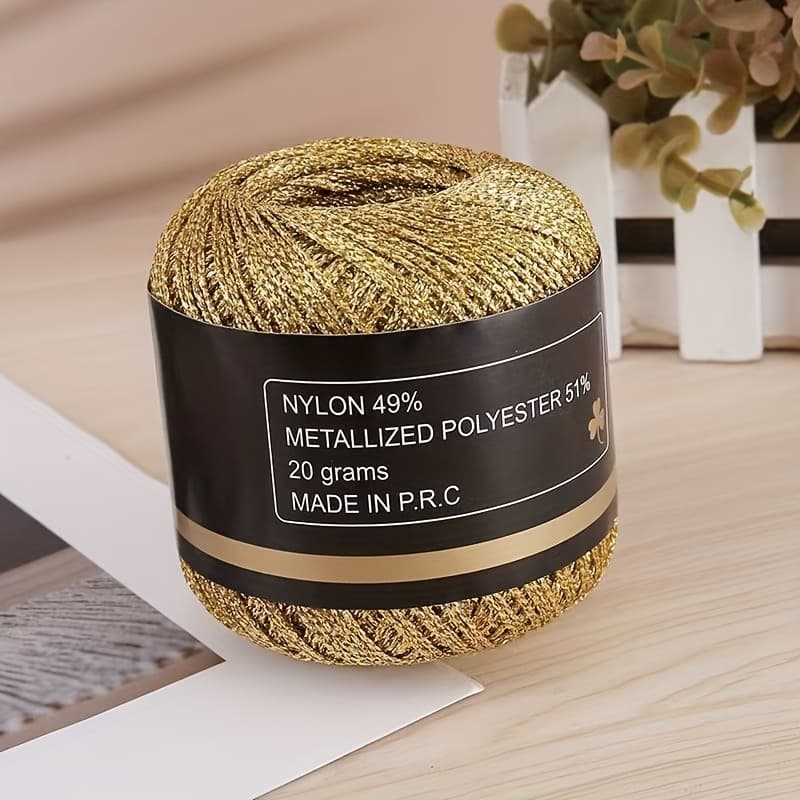 TEMU 1pc 4724.412 Inch Shiny Yarn Dye Diy Bag Hat Braided Thread Party Decoration