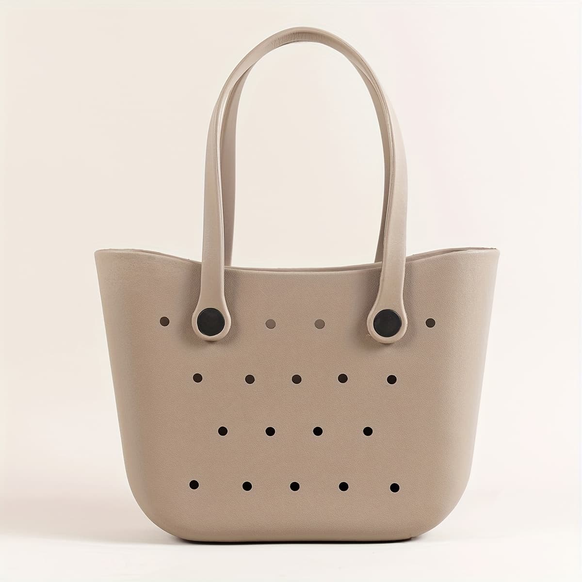 TEMU Beach Large Capacity Eva Mesh Bag, Handbag, Solid Color Lightweight Eva Smooth Mouth Cartoon Beach Bag