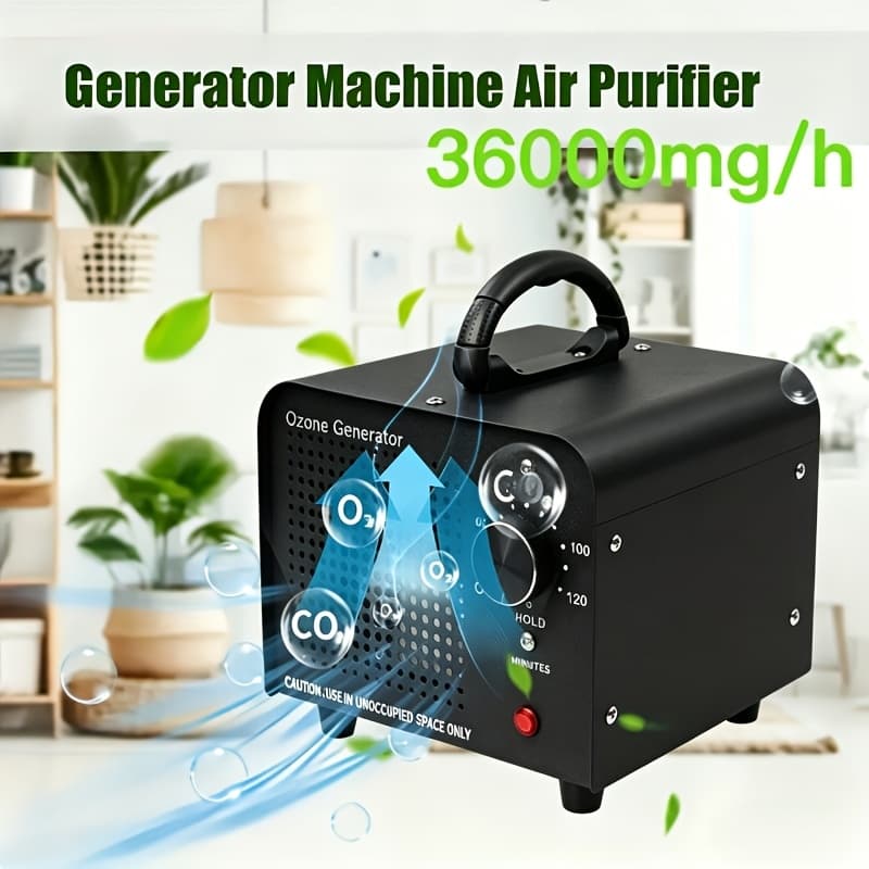 TEMU 40, 000mg/h Ozone Generator, Commercial Ozone Machine Odor Removal, High Capacity O3 Ionizer Deodorizer, For Home/bedroom, Smoke, Pet, And Paint Odor Removal, Timer Function