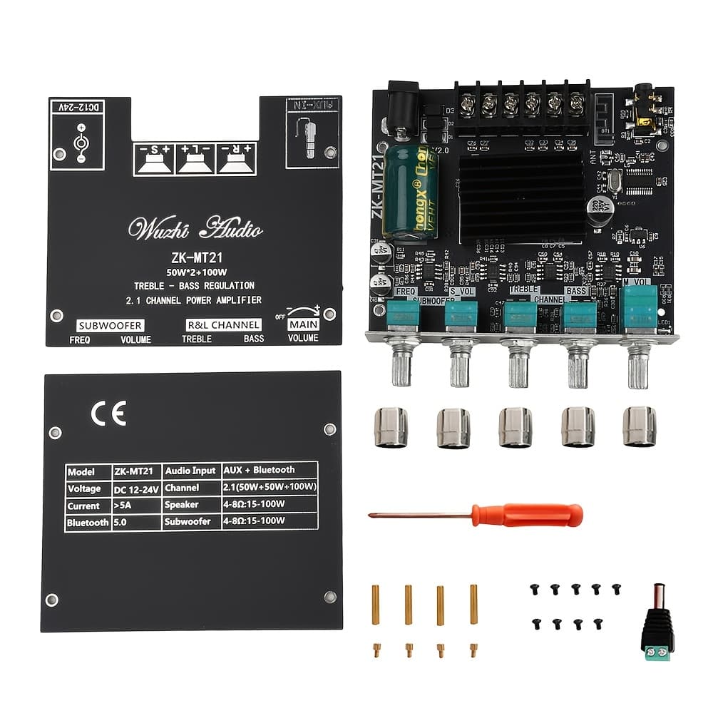 TEMU 1 Set Of Multifunctional Mt21 2.1 Channel Digital Amplifier Module - Professional Audio Module - Subwoofer+left Channel+ - Used