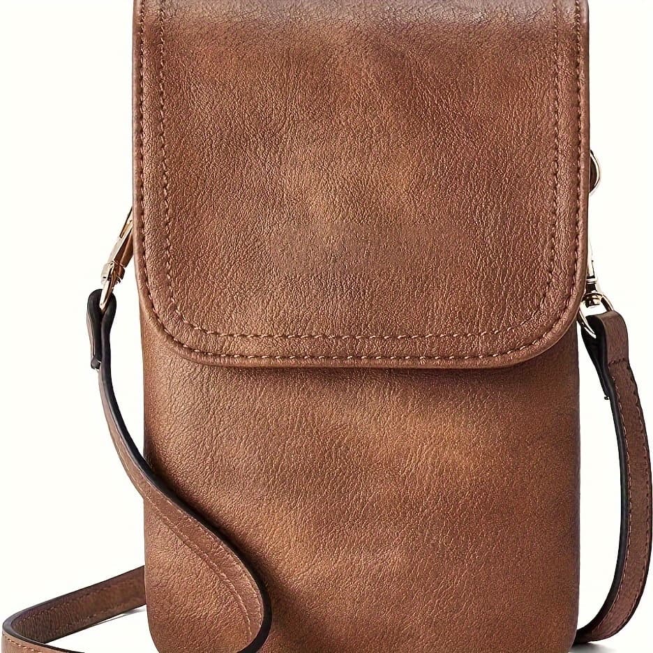 TEMU Women's Crossbody Bag Women' Phone Bag With Card Slot Women' Card Wallet Adjustable Strap Messenger Bag For Daily Use