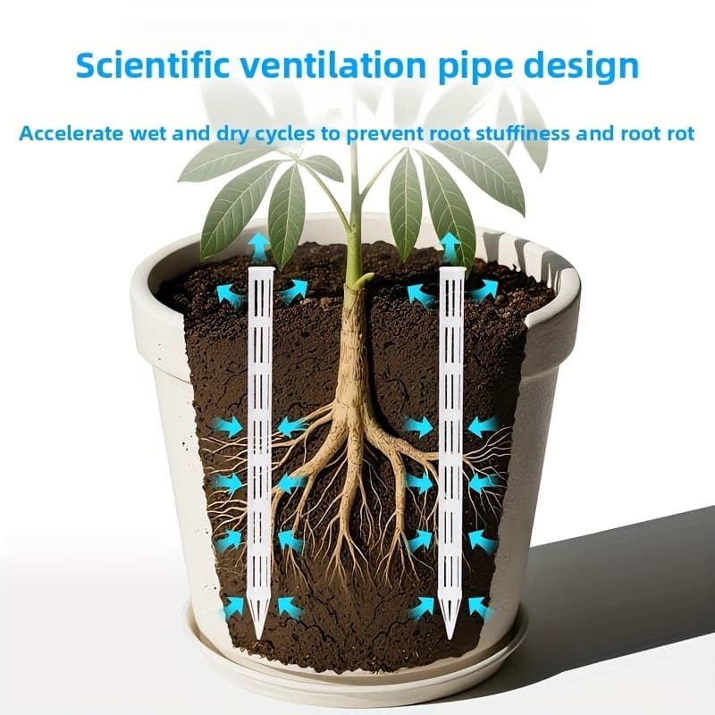 TEMU 10pcs Durable Plastic Root Ventilation Pipes For Indoor/outdoor Gardening - Prevents & Promotes , Easy To Cut & To Planters