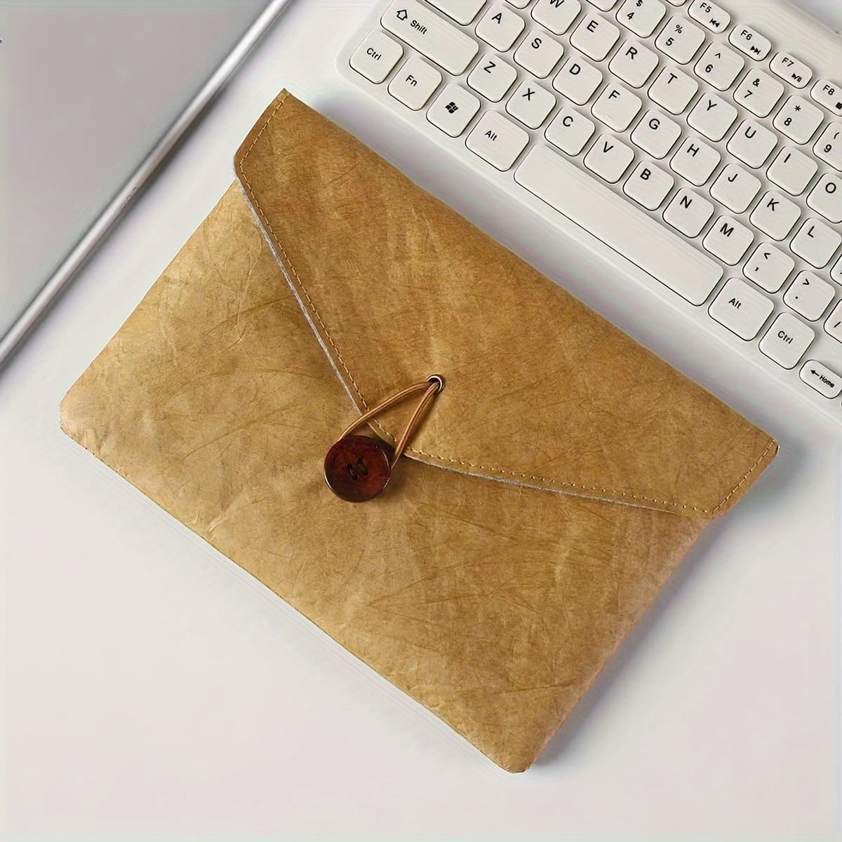 TEMU 1pc Of Vintage Storage Bag Suitable For Ipad, Document, And Receipt Pouch, Lightweight And Portable, Tablet Bag.