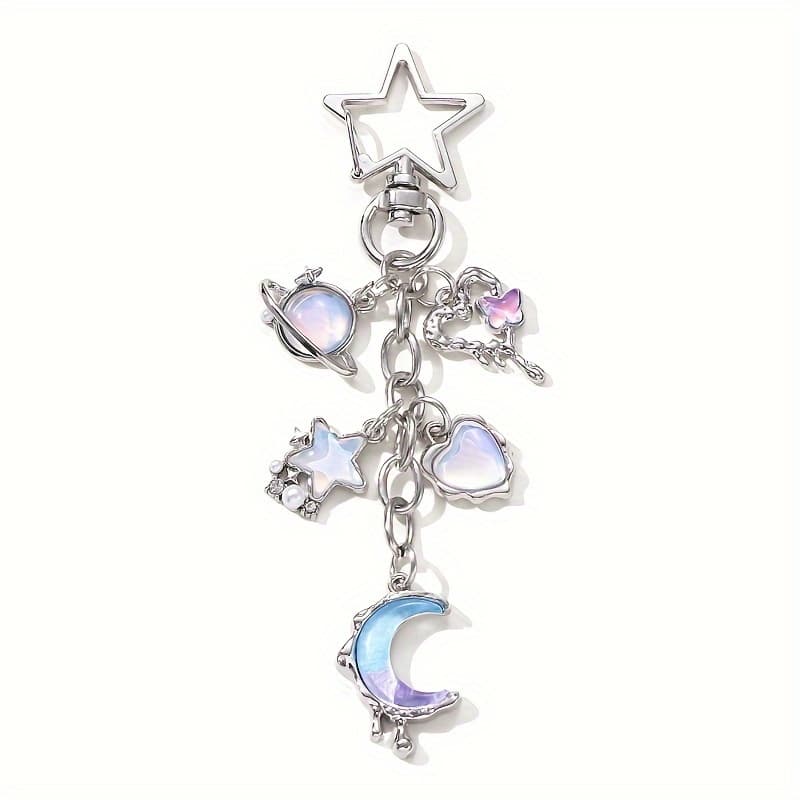 TEMU 1pc Star Cross Wings Moon Haoshi Keychain, Gift For Eld, Gift For Ramadan