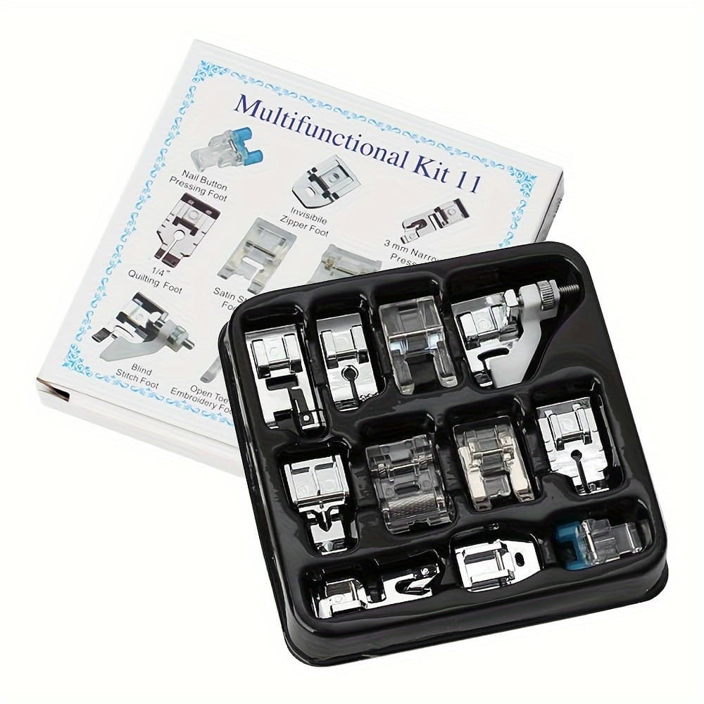 TEMU 11pcs Sewing Machine Presser Feet Set, Compatible With Brother Low Shank Sewing Machine Additions