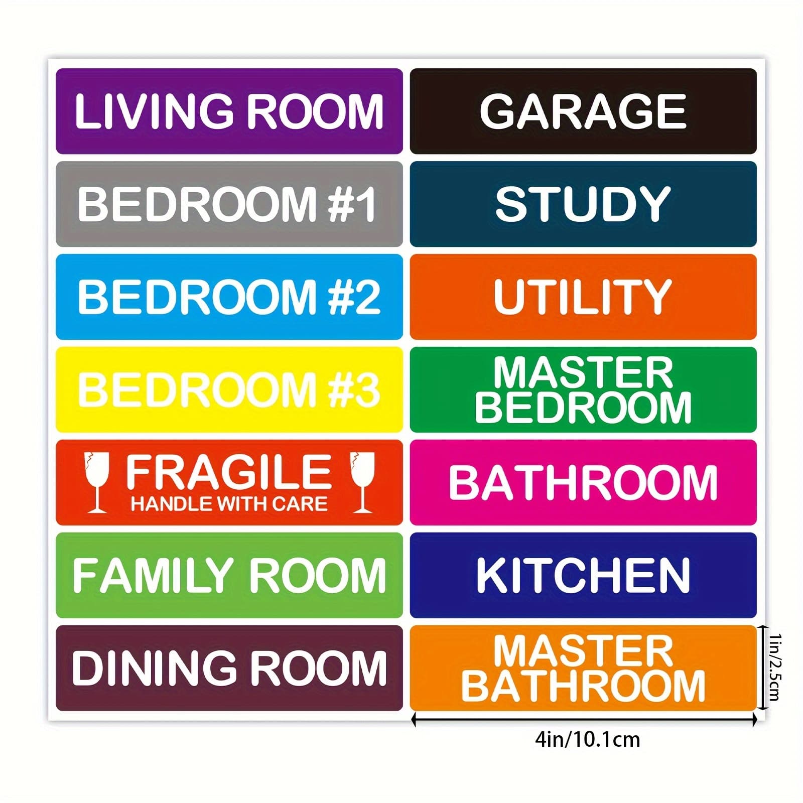 TEMU 10pcs Color-coded Labels - Durable Paper Stickers For Organizing Boxes And Home Items