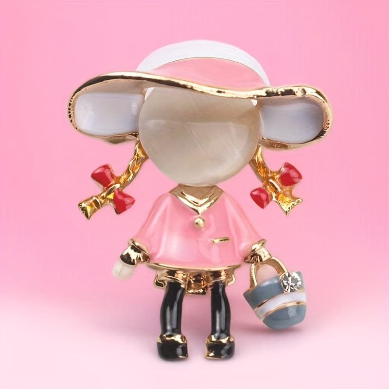 TEMU Stylish And Adorable Brooch For, Featuring A Diamond Design, Perfect For Weddings And Parties As A Gift