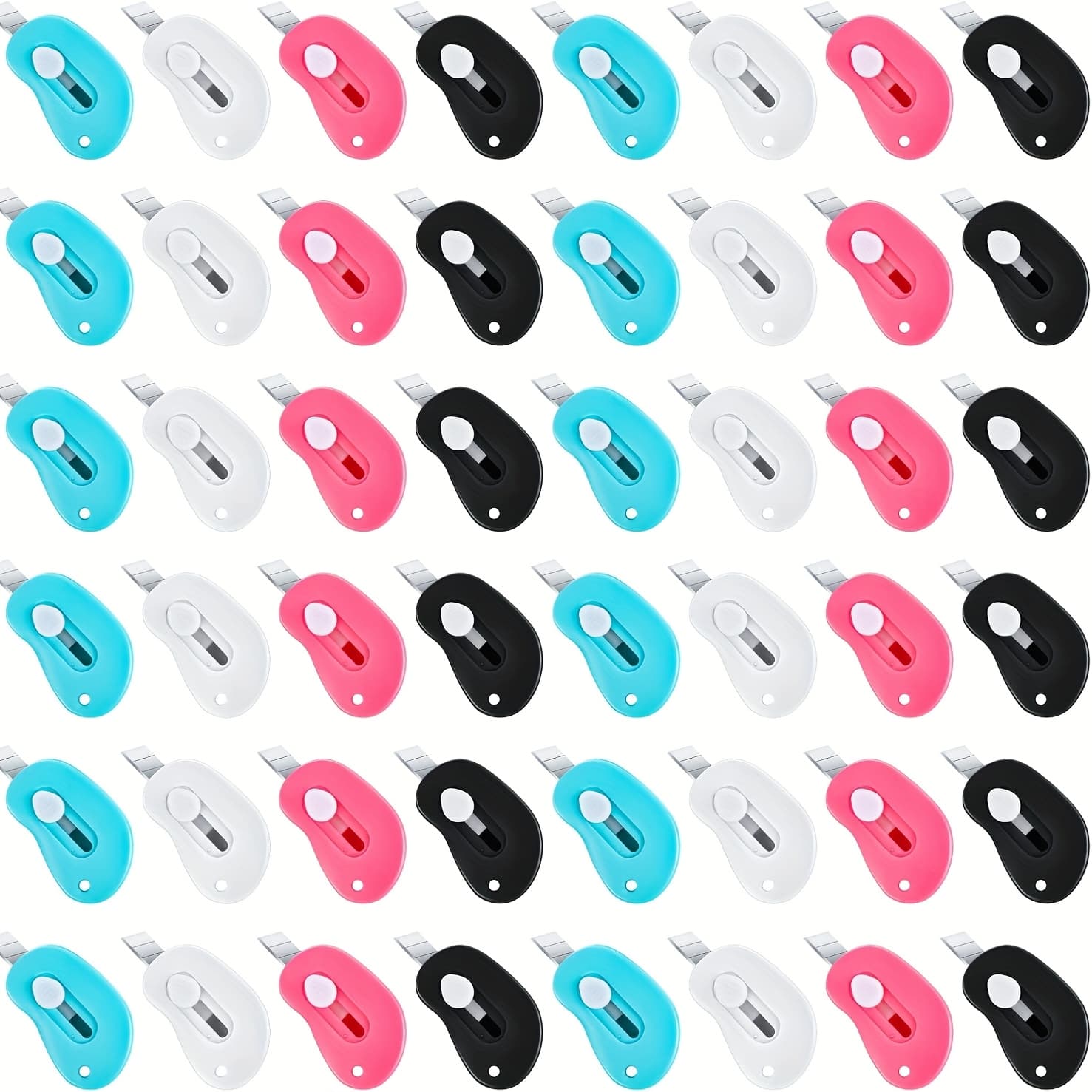 TEMU 48pcs Cute Mini Box Cutter Utility Knife Retractable Portable Utility Pocket Knife Opener Letter Openers For Back To School Supplies Students Office School Class Stationery Diy Crafts