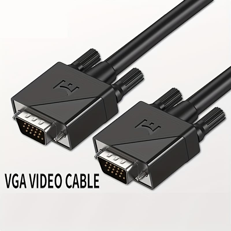 TEMU Vga 3+6 Hd Video Cable All-copper Computer To Tv Projector Hd Data Cable