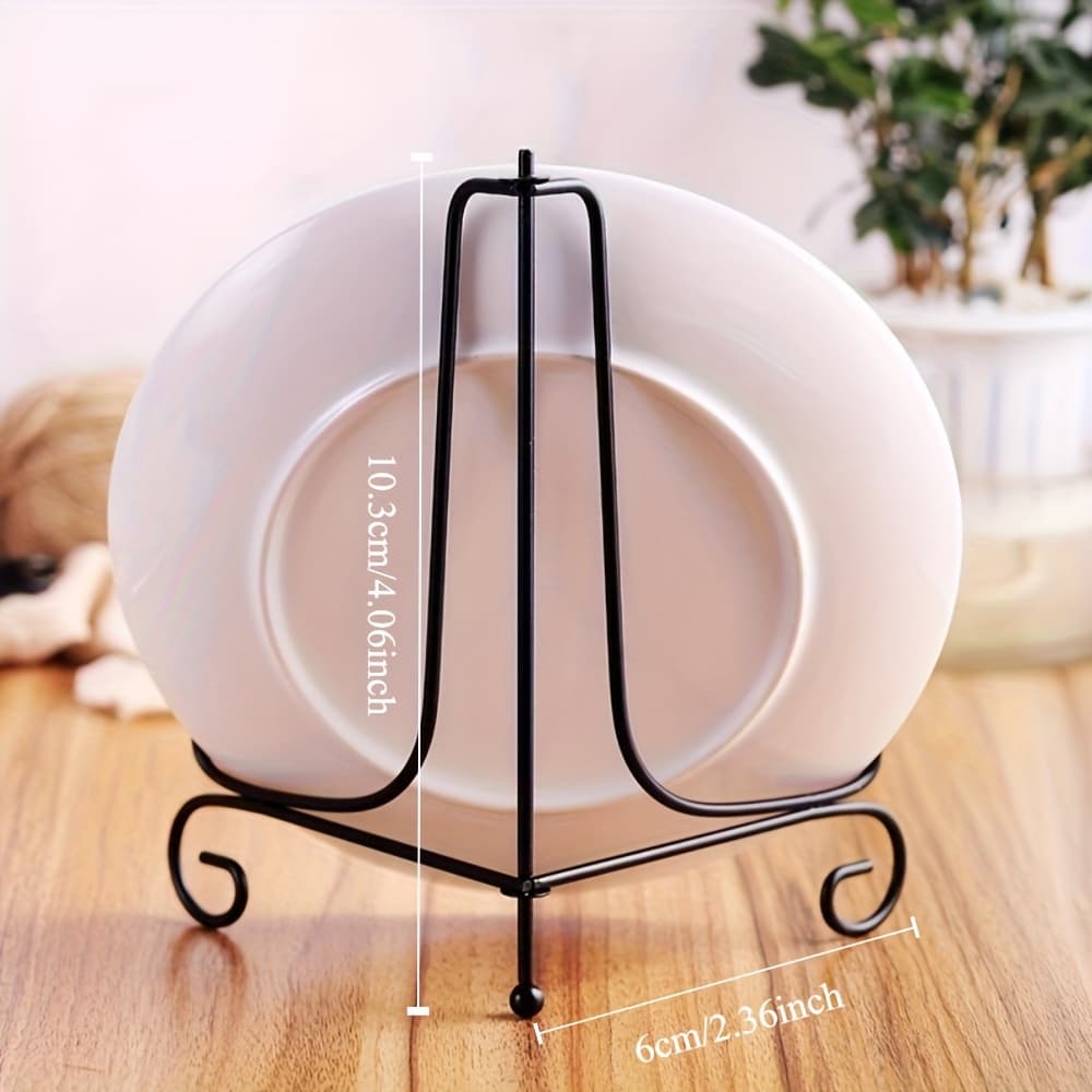 TEMU A 4/8 Inch Iron Display Stand Suitable For Showcasing Bowls, Vinyl Records, Picture Frames, Clocks, Commemorative Plates, And Trophy Bases