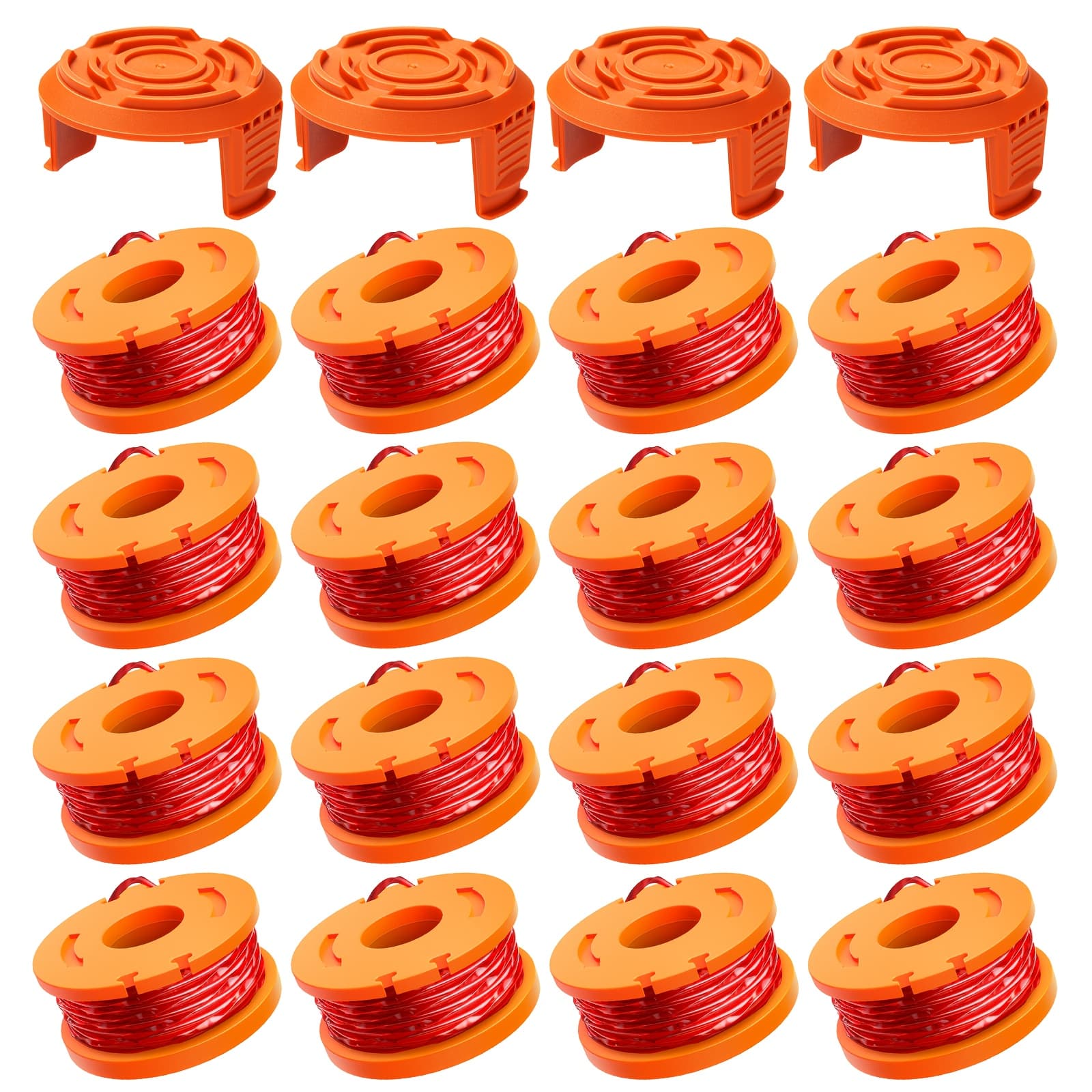 TEMU 20 Pack Trimmer Spool Line For , (wa0010)replacement Trimmer Spool Line For , Trimmer Line Refills 0.065 Inch For , Suitable For String Trimmers(16 Pack Grass Trimmer Line, 4 Trimmer )
