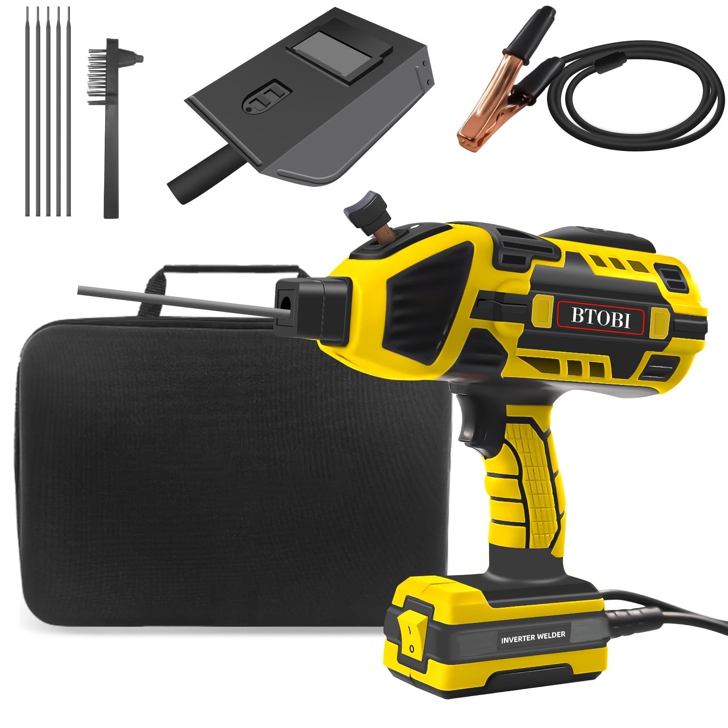 TEMU Handheld Welder, Portable Arc Welder For 3/32"-1/8" Stick Welder, 110v, Igbt Inverter, With Welding Tool Kit And Toolbox