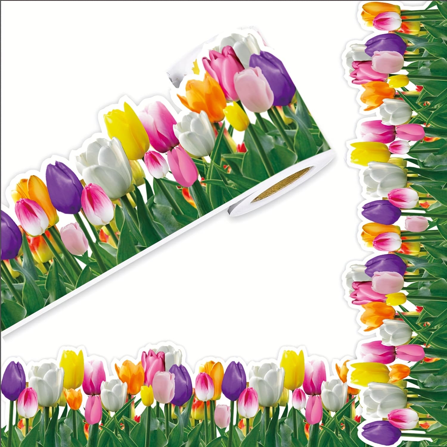 TEMU Tulip Party Classroom Decoration With Announcement Border Decoration Paper