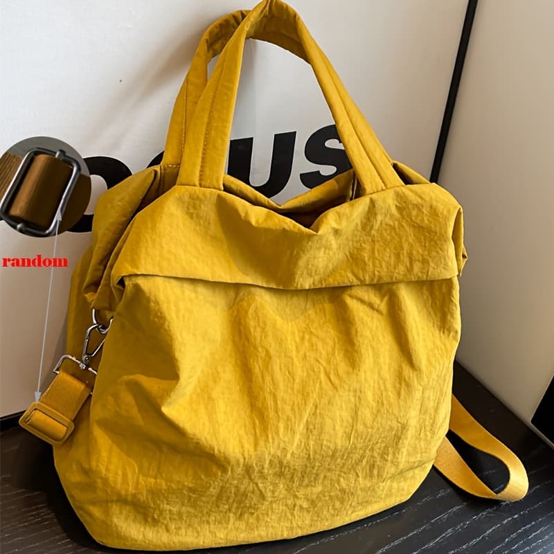 TEMU [stylish Casual Nylon Bag] Lightweight Large-capacity Nylon Shoulder Bag - Women's Stylish Casual Crossbody Bag For College And High School Students - Everyday Commuting Tote Bag