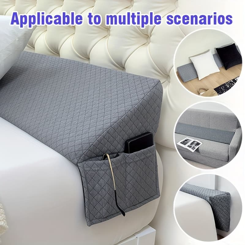 TEMU Wedge-shaped Pillow For The Bed - A Mattress Filler That Closes Of 0-7 Inches Between Your Headboard And Mattress Or Wall, Ideal For Use As A Backrest While Sleeping