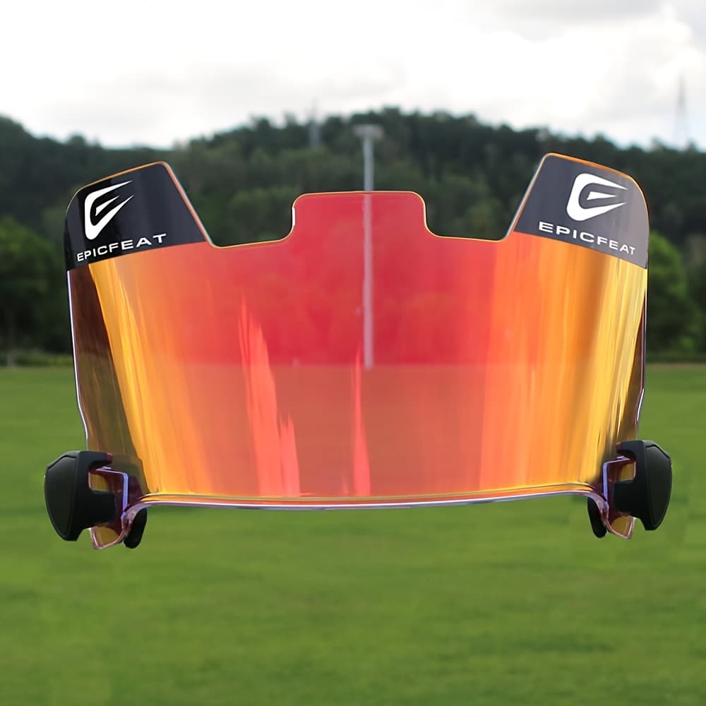 TEMU Epicfeat Football Visor Mask Designed For Professional Use, Featuring Hd Optical , Anti-uv, , And Full-size Universal Fit