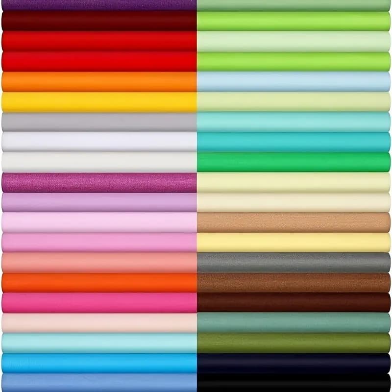 TEMU 40pcs Solid Color Fabric Bundles 10 X 10 Inch Fabric Squares Quilting Fabric Sewing Craft Precut Fabric Scrap For Diy Sewing Craft ()