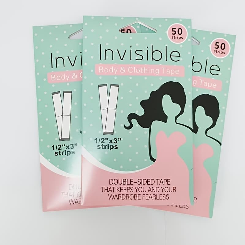 TEMU 100pcs/ 2bagof Invisible Anti-slip Stickers, Double-sided Tape, Light Beige Women's Underwear And Underwear Accessories Special For