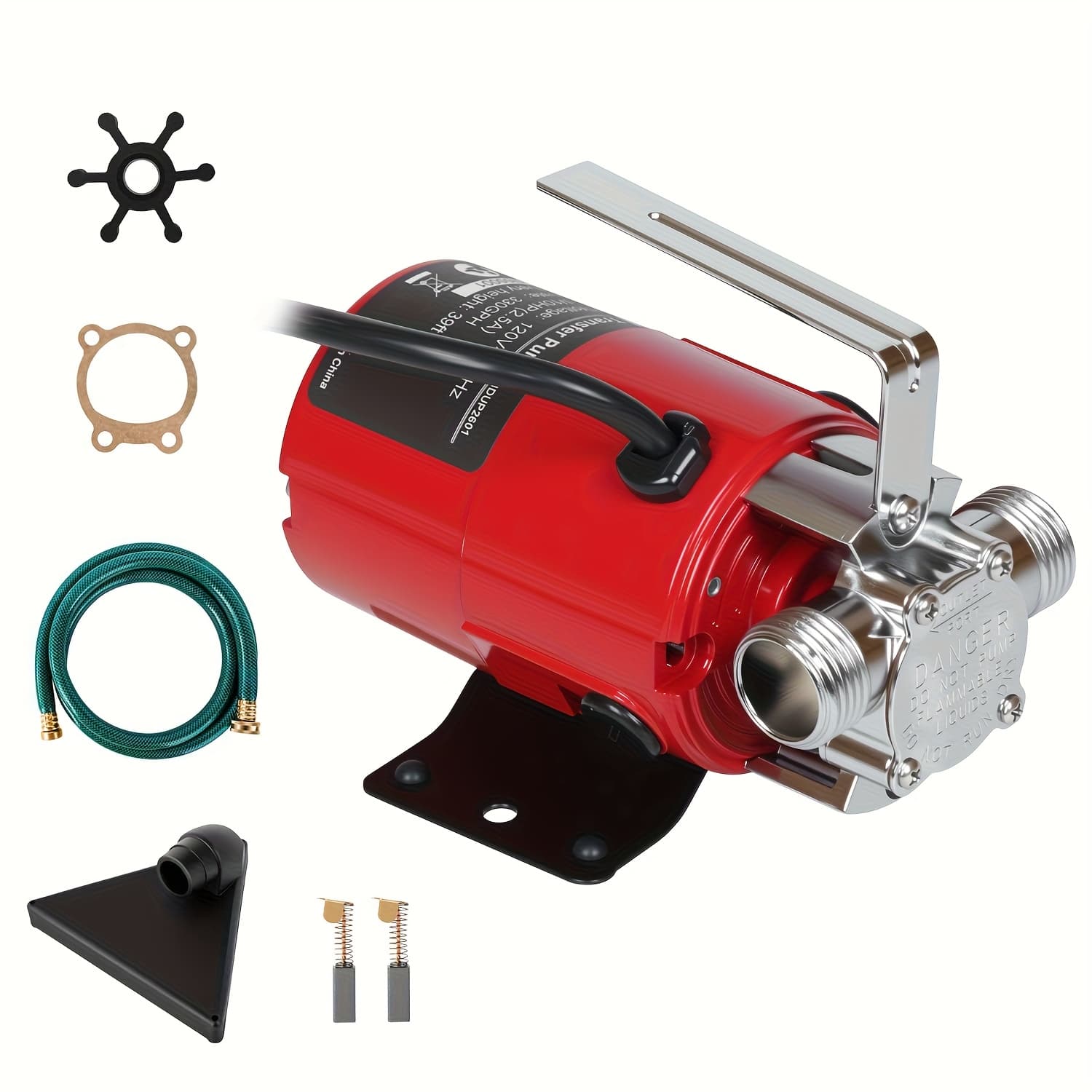 TEMU Prostormer Mini Portable Electric Water Pump 1/10hp 120v Heavy-duty Utility Pump With Hose - 330 Gph Water Transfer Pump Suitable For Pool Drain, Flood Drain, Sump Pump, Aquarium Draining ( Plug)