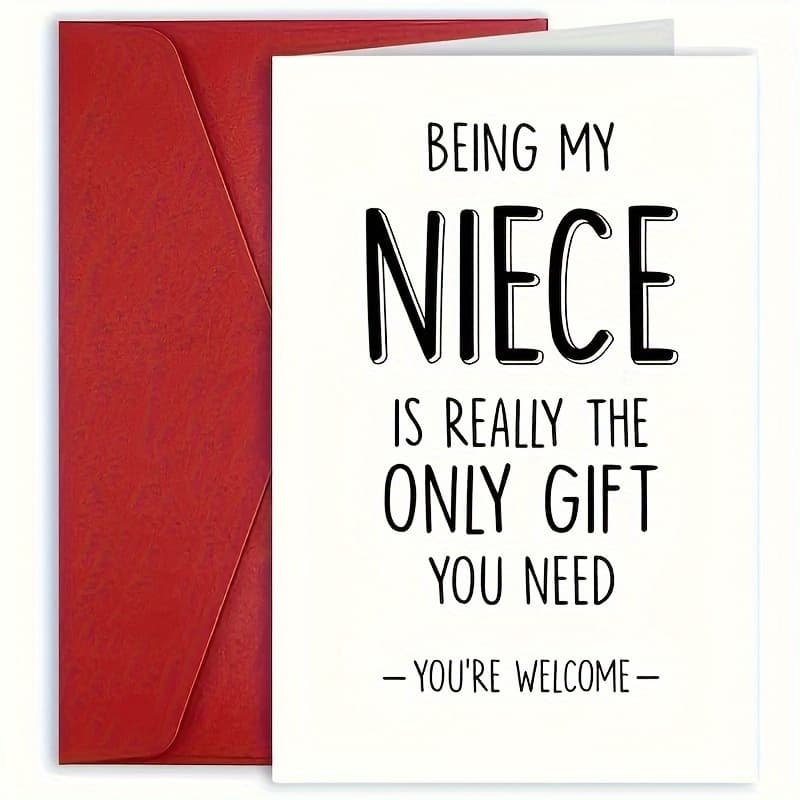 TEMU Funny Niece Birthday Card: A Hilarious Greeting For Your Niece' Day - Perfect For Birthdays, Friendship Day, Congratulations, Good Luck, And Thank You!