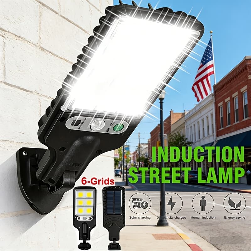 TEMU 180led/ Outdoor Solar Street Light, With 3 Lighting And 320 Degree Wide-angle Lighting, , The Light Stays On All Night, Ip65 Rating, Suitable For Courtyards, Streets, And Garages
