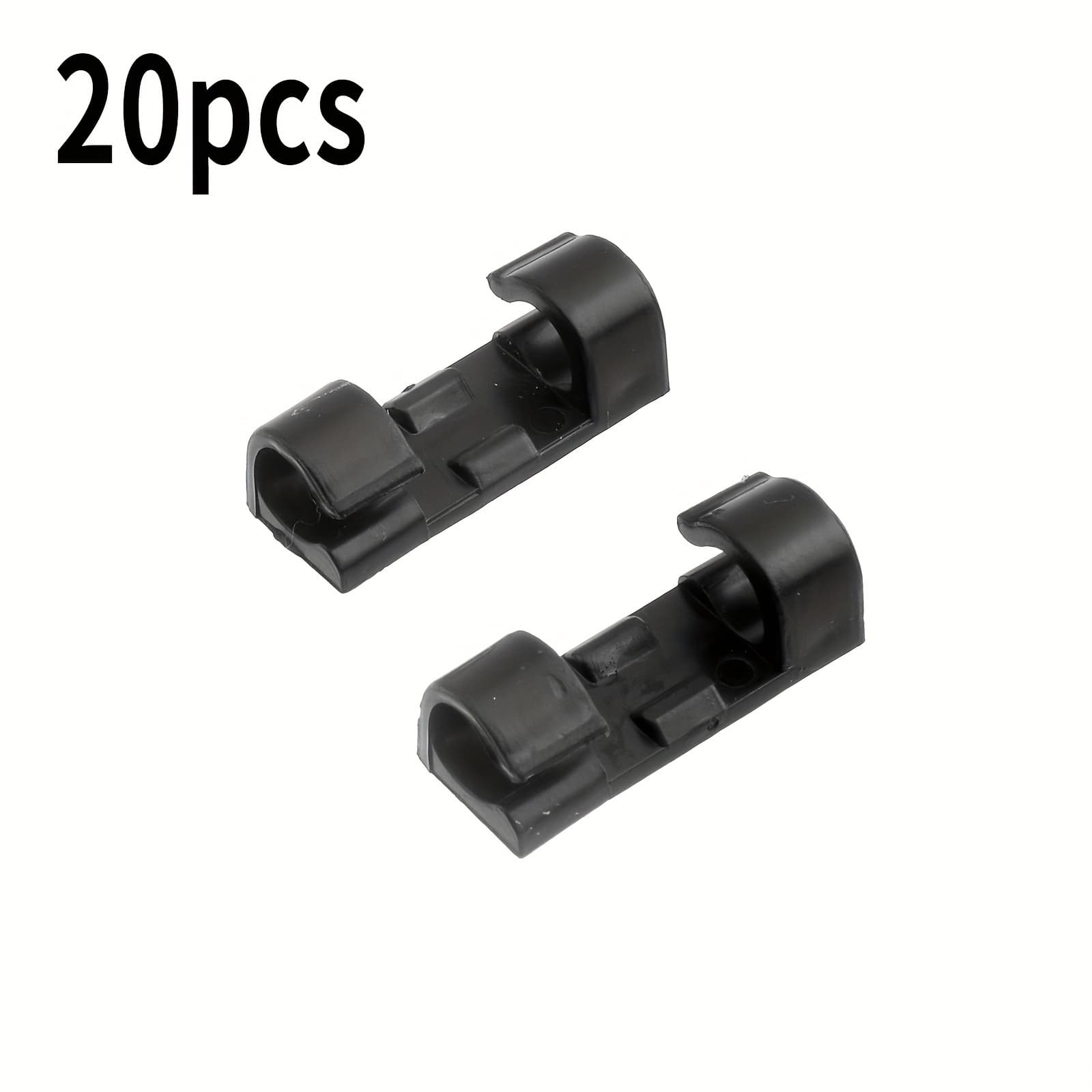 TEMU 20pcs Cable Clips Finisher Wire Clamps Upgraded Strong Adhesive Black Management Wire Holder Cord Cable Organizer Under Desk For Wall Car Sticky Christmas Light Clip Hook Dash Cam
