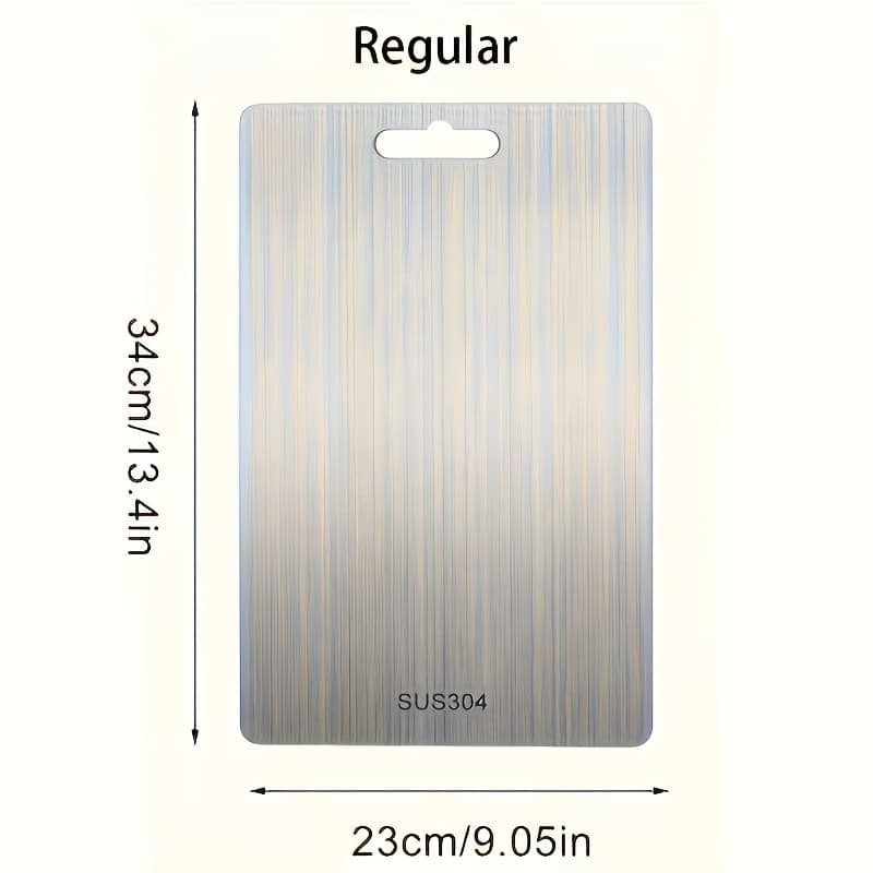 TEMU Premium Stainless Steel 2025 Double-sided - Food Grade Stainless Steel Cutting Board For Kitchen And Dining