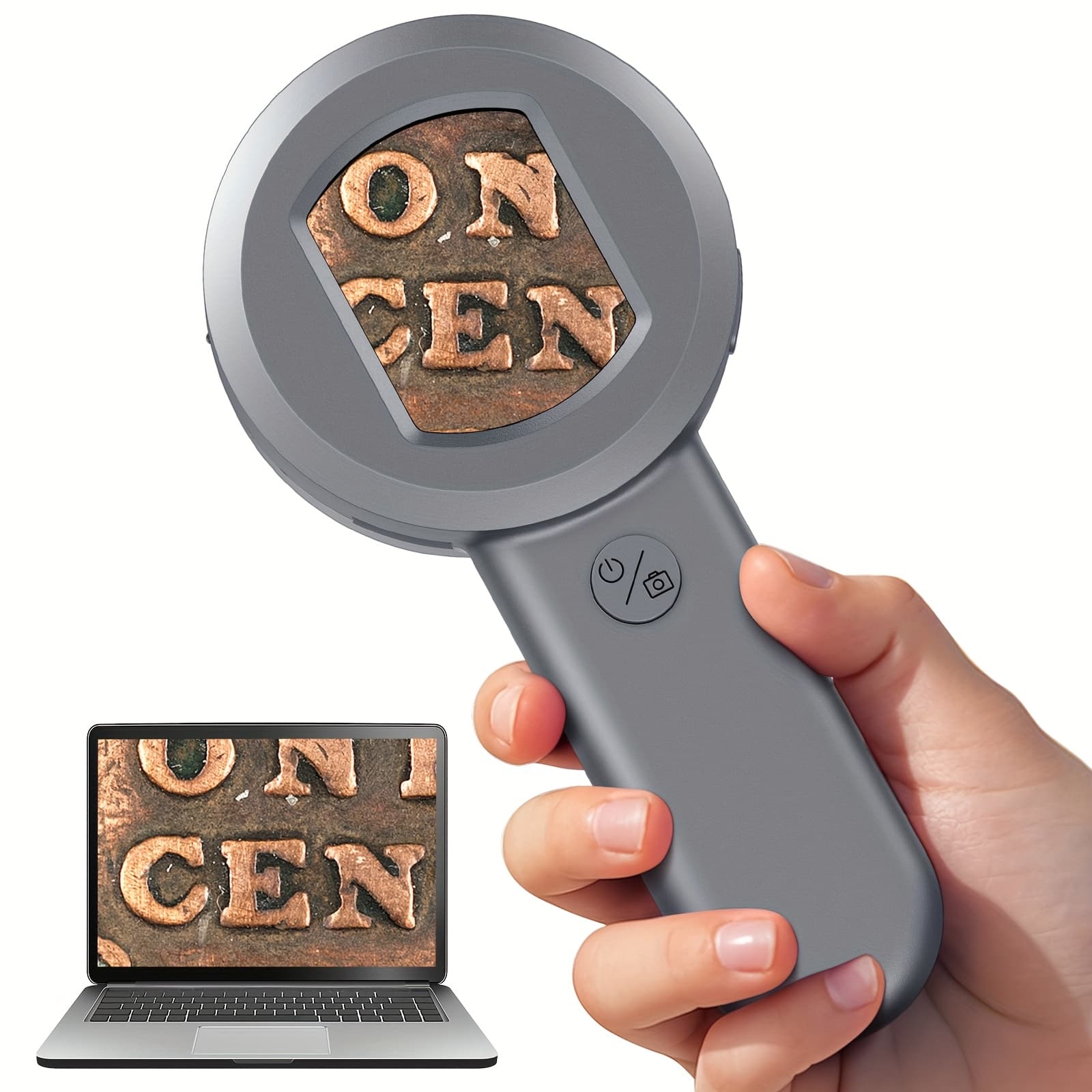 TEMU Handheld Digital Microscope With Zoom & Hd, Usb- Portable Microscope Suitable For Pc Compatible For Pc Viewing, 32gb Storage For Plant, Coin, Pcb Inspection, Usb- For,, Hobbyists