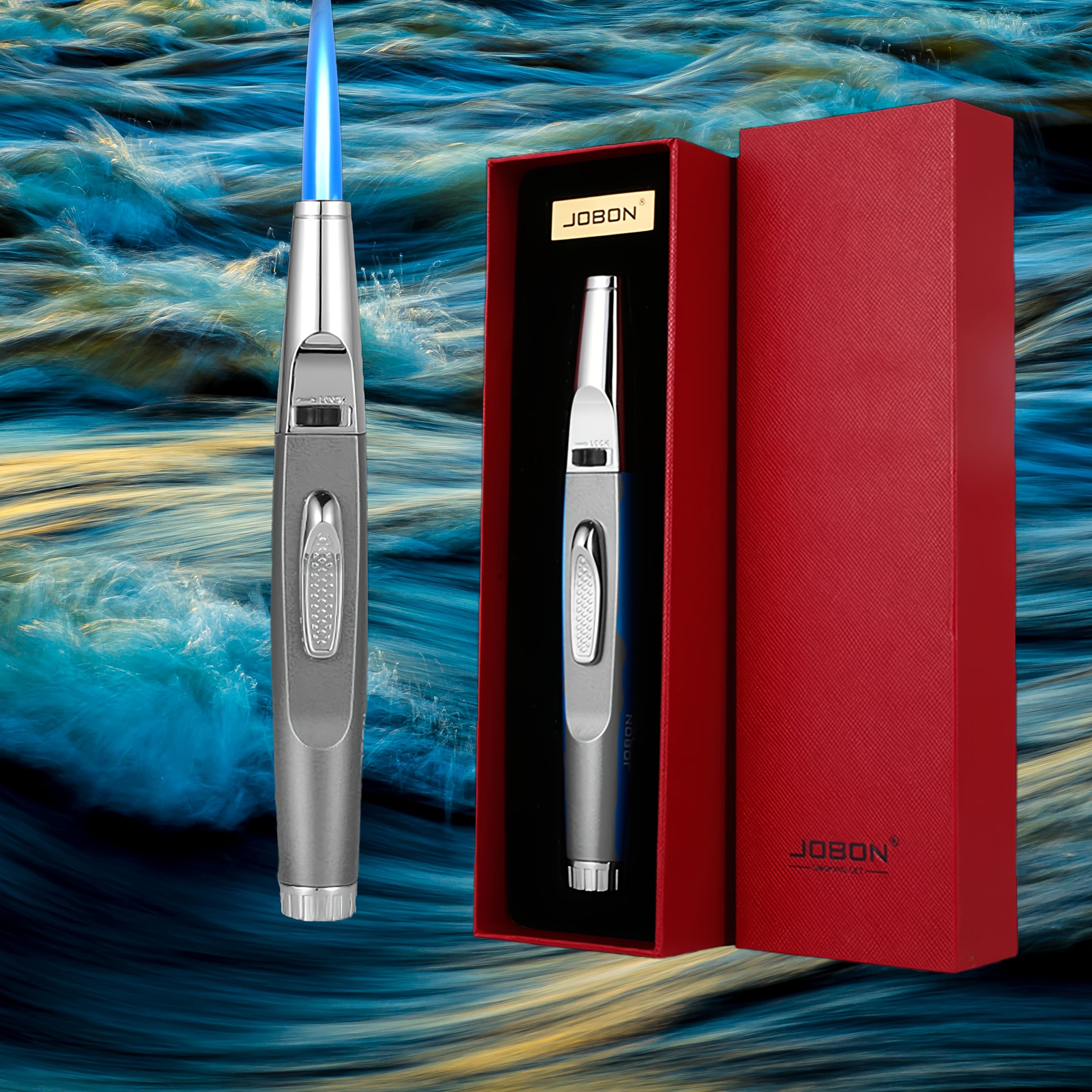 TEMU Jobon Deluxe High-temperature With Ignition Lock, Gift Box Packaging, Refillable Design, Essential Kitchen Tool For Baking, Bbq, Parties, And More. Ideal Valentine's Day Gift (gas Not Included)