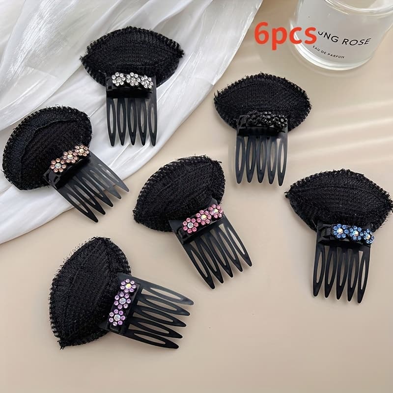 TEMU Set Of 6 Hair Volumizing Clips For Women, And Discreet Hair Lift Pads For A Fuller Look, User-friendly, Hair Additions, Ideal For Birthday Celebrations, Photography, And Everyday Use