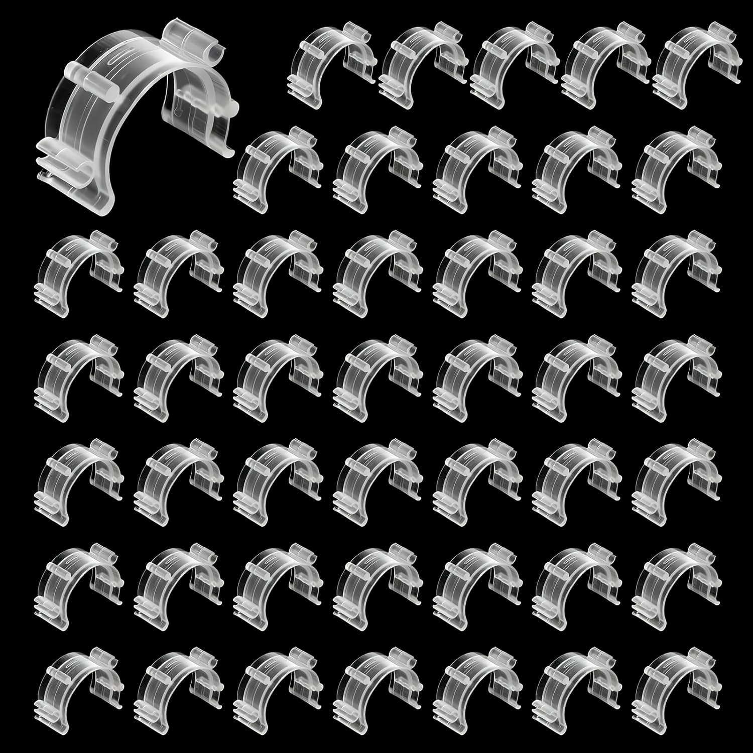 TEMU 50pcs Of Transparent Bobbin Clips For Sewing, A Plastic Tool For Holding Threads, Perfect For Organizing Spools In Crafts And Embroidery, Sewing Storage