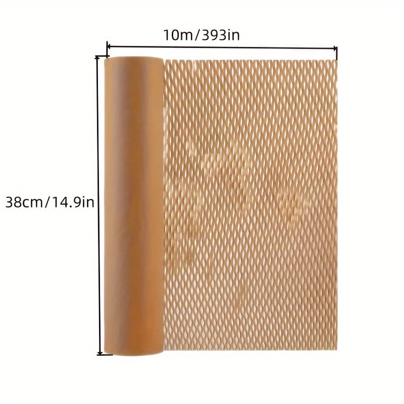 TEMU High-quality Honeycomb Cushioning Wrapping Paper Rolls, 393 Inches - Protective Packaging For Transportation, Moving, And Gift Wrapping, , An Alternative To Air Cushions And Filled Foam