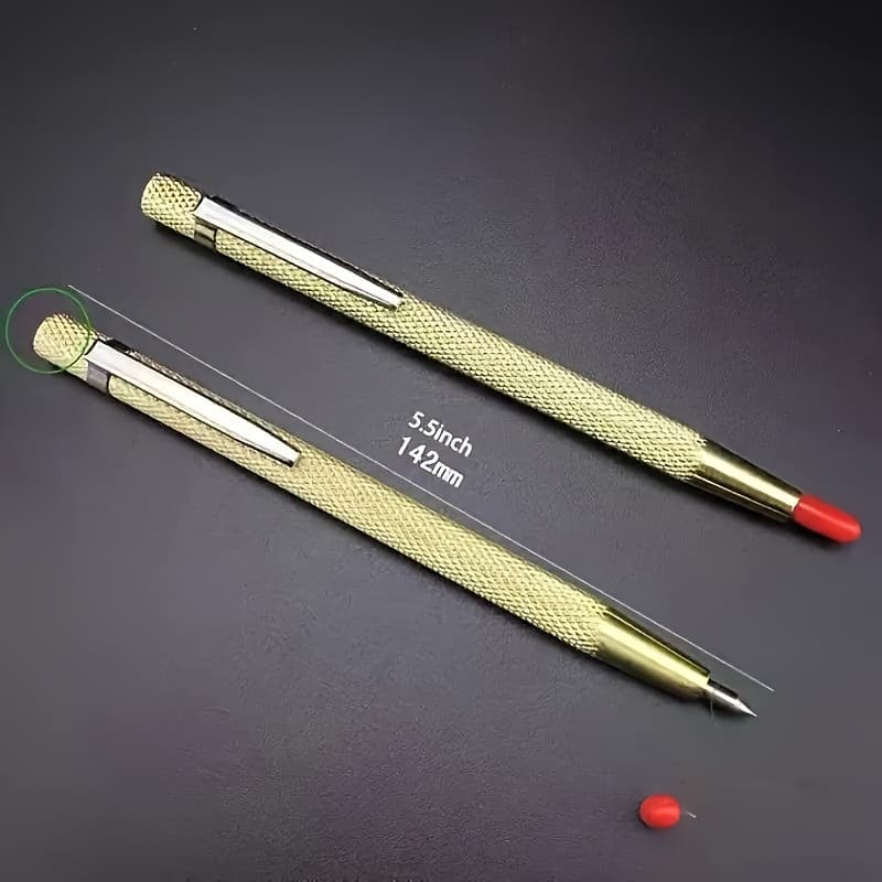 TEMU 2pcs Steel Alloy Marking Pen, Ceramic Tile Marking Tool, , Glass Hand Cutting, Iron Aluminum Marble, Steel Plate Marking