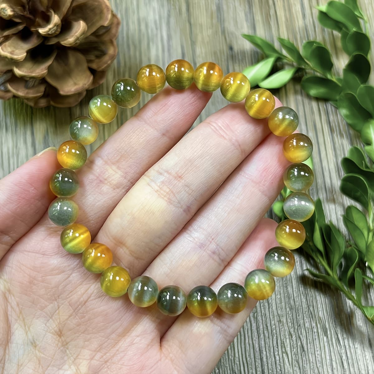 TEMU A Bracelet Featuring A Gradient Natural Stone, Designed In A Bohemian Style For Women. This 8mm Jewelry Piece A Perfect Gift For Valentine's Day, , Birthdays, And Other
