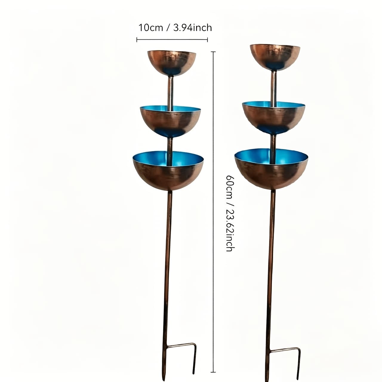 TEMU 【3d】 [3d] Three-layer Bath Feeder, Garden Courtyard Outdoor Bird Water Feeder, Gardening Decoration Ground Insert