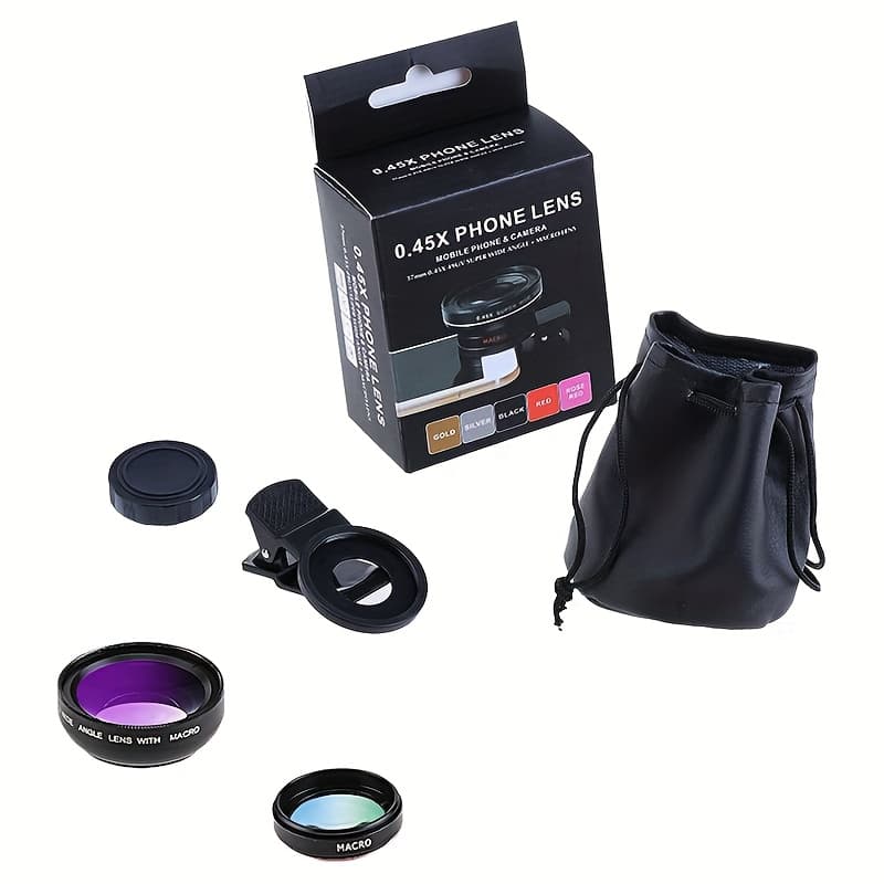 TEMU Boost Your Smartphone Photography With 's 0.45x Hd 37mm & 12.5x Super Macro Lens Kit! !!
