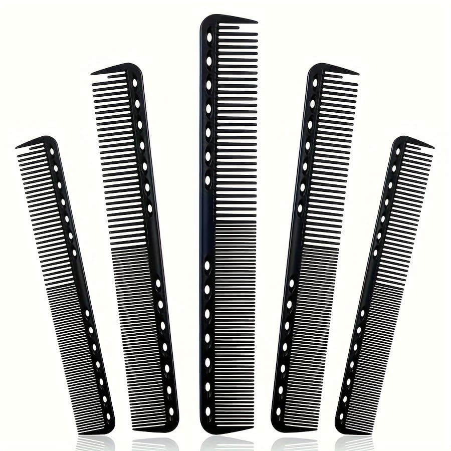 TEMU 5pcs Fiber Hair Styling Comb, Fine Tooth Hair Comb, Heat Resistant Comb, Anti-static Hair Comb
