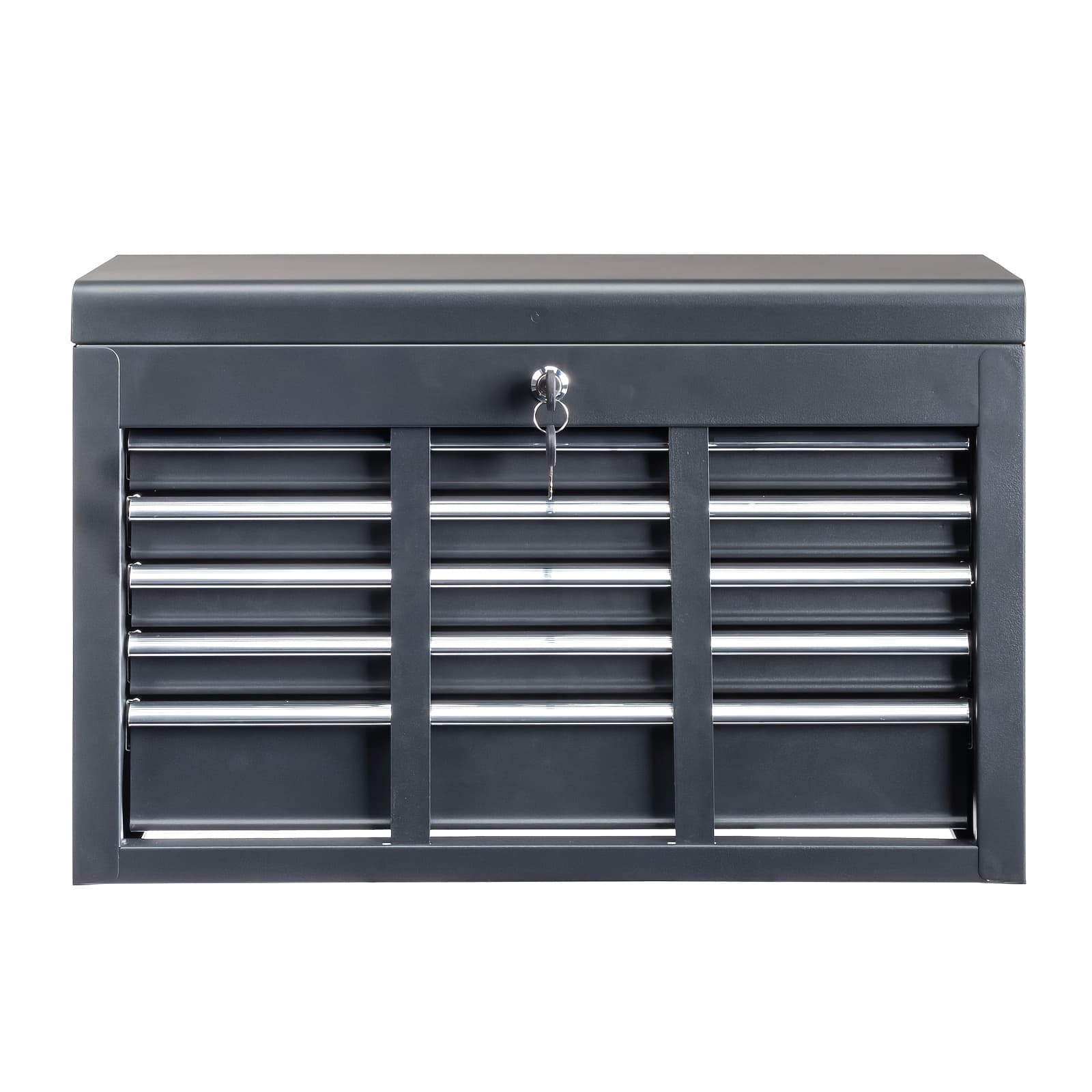 TEMU 24-inch Portable Toolbox Featuring 5 Drawers And A Top Storage Tray, A Lockable Metal Tool Chest Cabinet Suitable For Garages, , Repair Shops, And Homes, In Red