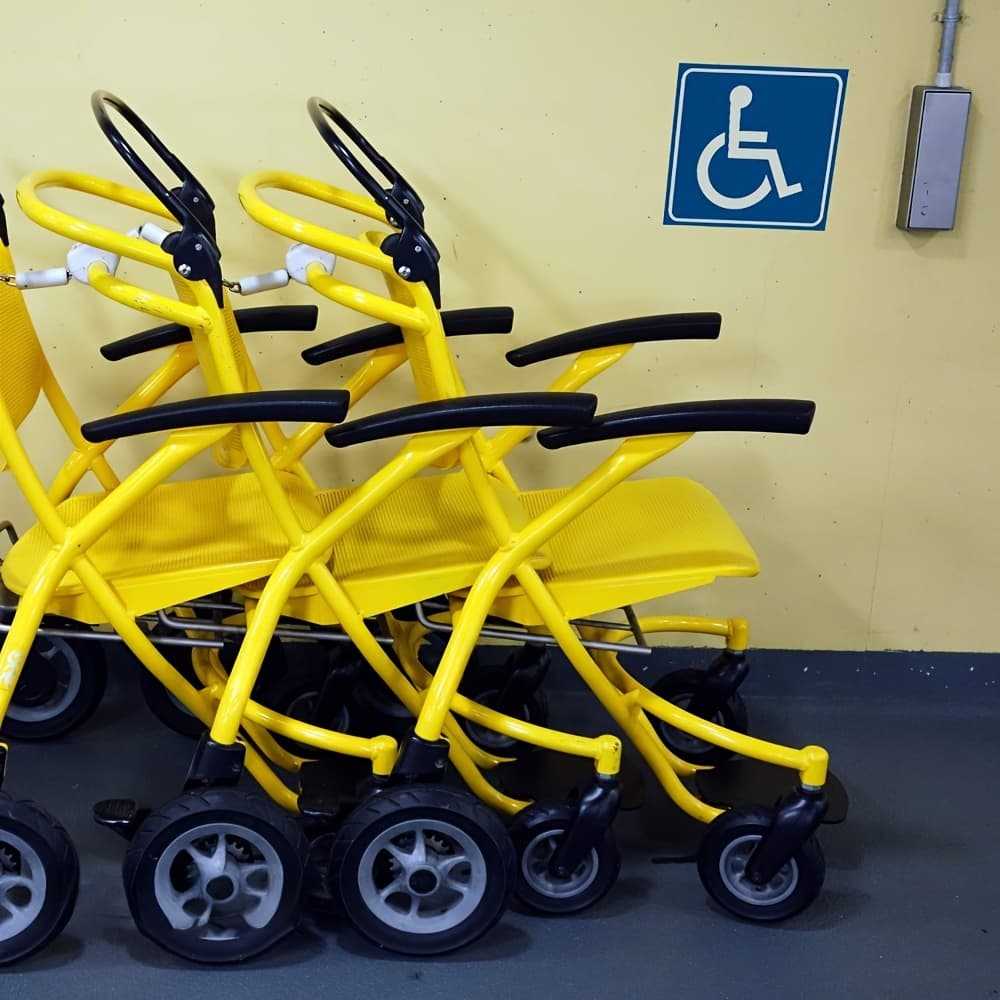 TEMU Ada- Heavy-duty Vinyl Wheelchair Parking Sign - Disability Sticker With Wheelchair Icon & Arrow, Easy Application/removal For, Homes, Public Spaces - Wheelchair Ramp Logo