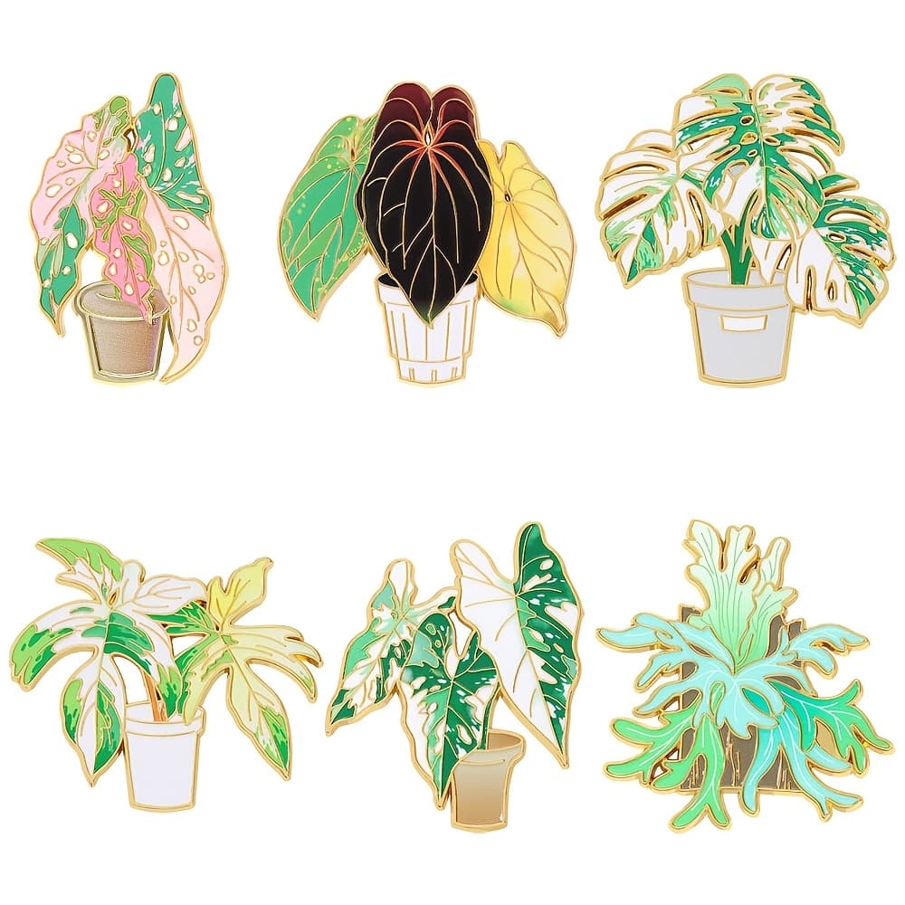 TEMU 6pcs/set Enamel Brooch Fashion Decorative Brooches Ornaments Lapel Bag Badges Jewelry Gifts