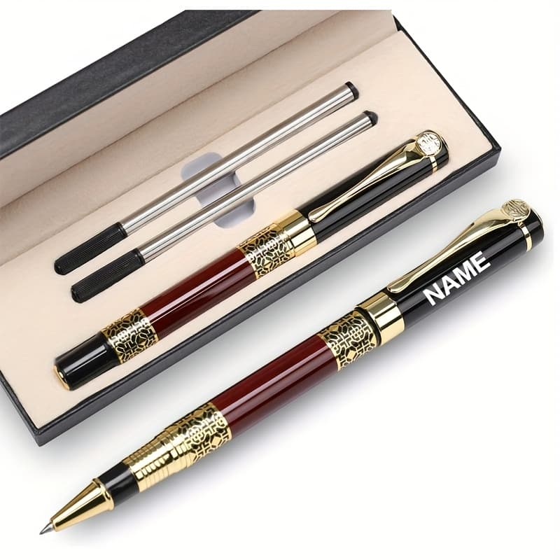 TEMU Ballpoint Pen Writing Engraving Pen Custom Pens Roller Ballpen, Custom Gifts For Men, Women, Classy Gift Box Wedding Party, Graduation, Christmas,